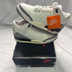 Nike Air Jordan 3 Retro Reimagined White Cement New Size 10M / 11.5W